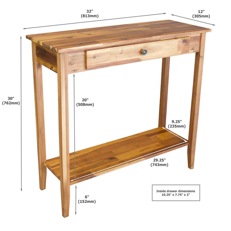 Hosteen 32'' Solid Wood Console Table, Natural