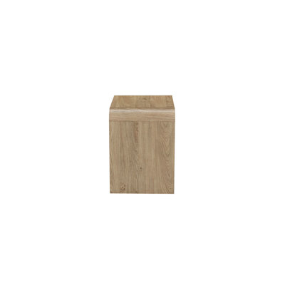 Table de bout latérale Maria, style tiroir et cascade, bois 22 po