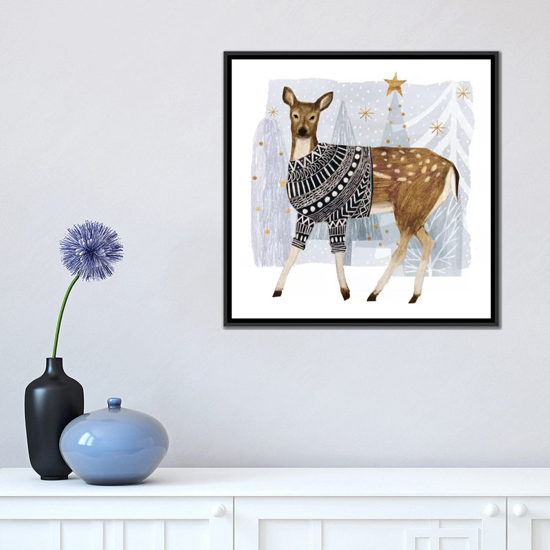 « confortables superficie iii », impression sur toile, H 18 po x l 18 po x P 1,5 po, Toile avec cadre noir