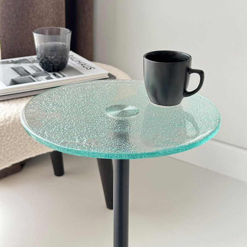 Siyan End Table, Transparent, Black