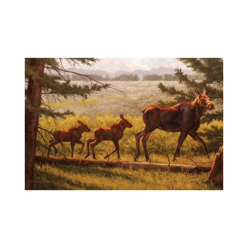 Double Caboose by Mark McKenna - Painting on Canvas, 30.48cm H x 45.72cm W x 1.91cm D, Wrapped Canvas