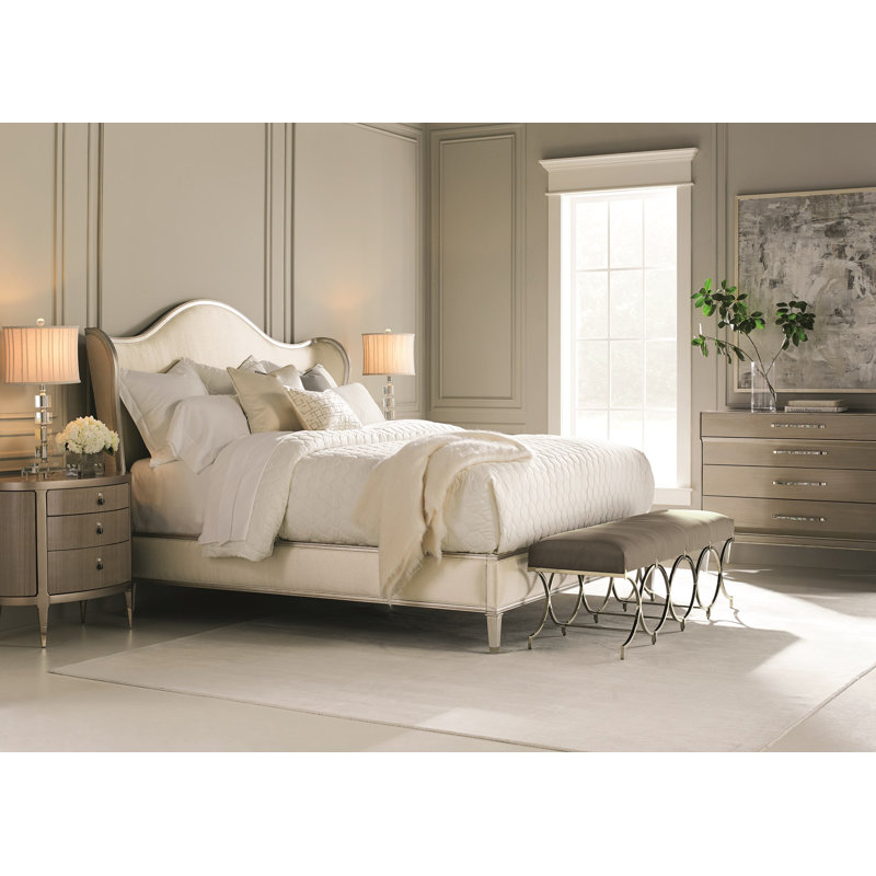 Caracole Classic Upholstered Wingback Bed, King