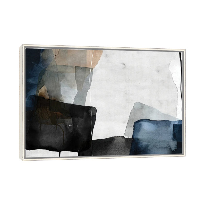 Shades Of The Deep - Wall Art Print - Framed Canvas, Distressed White