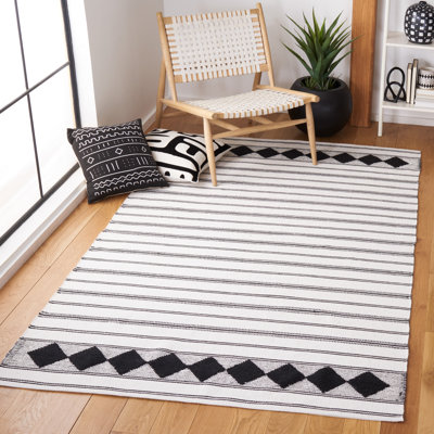 Tapis rayé en coton Breckenridge
