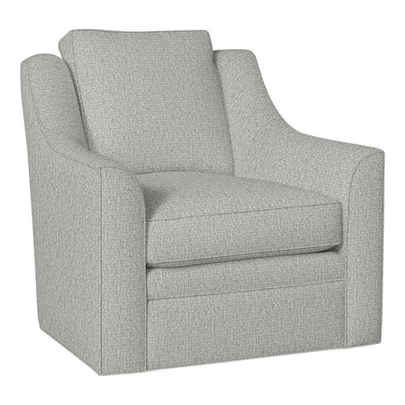 American Bungalow Nicholas Barrel Back Swivel Chair, Tarbee Dove