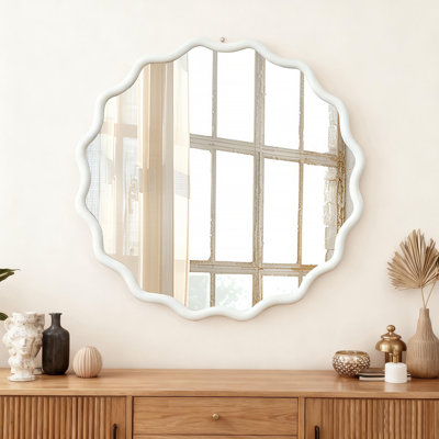 Miroir d'appoint à cadre en bois pour chambre à coucher, salle de bain, salon, entrée