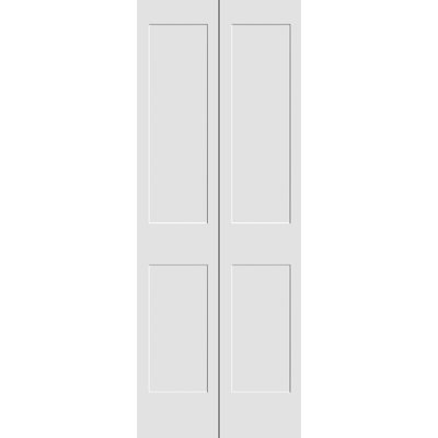 Porte pliante à 2 panneaux avec couche d'apprêt apprêtée