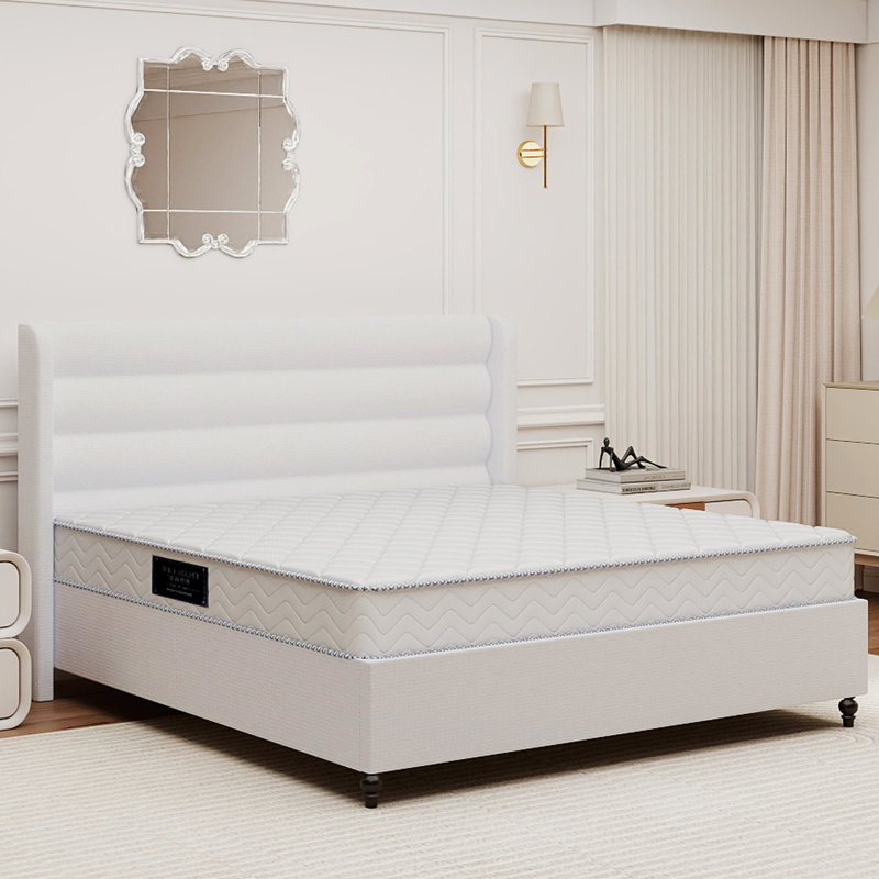 Upholstered Slatted Bed with Turned Gourd Legs, King