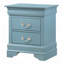 Table de chevet compacte sarcelle traditionnelle-1421397089