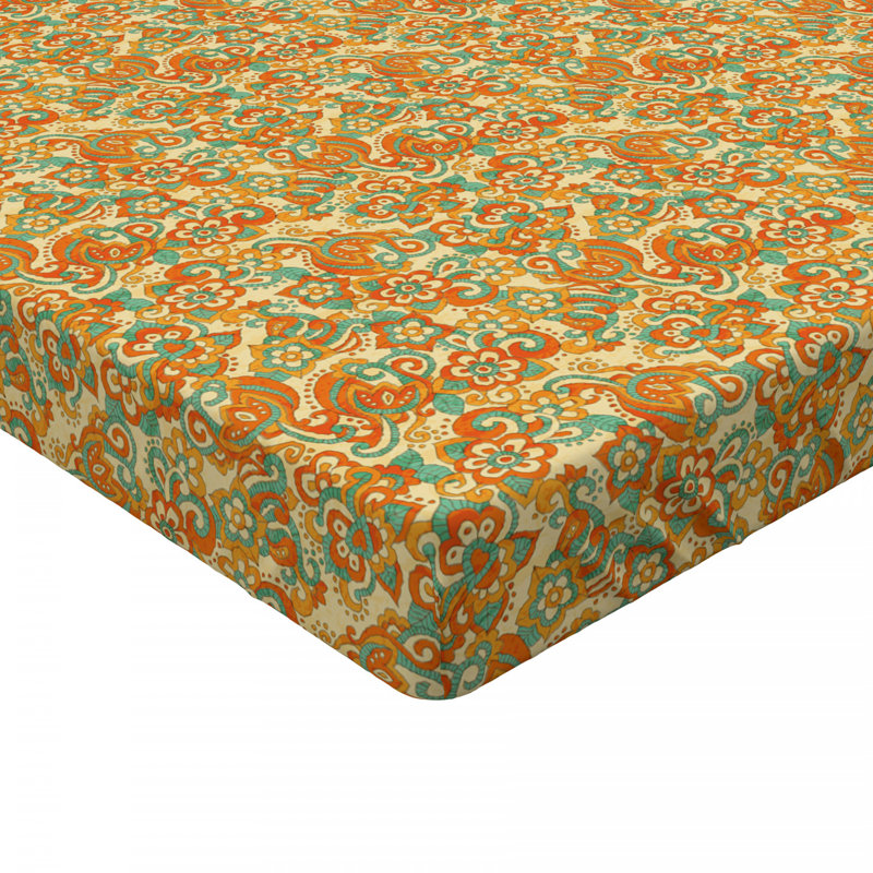 Microfiber Floral Fitted Sheet, Twin Fitted Sheet
