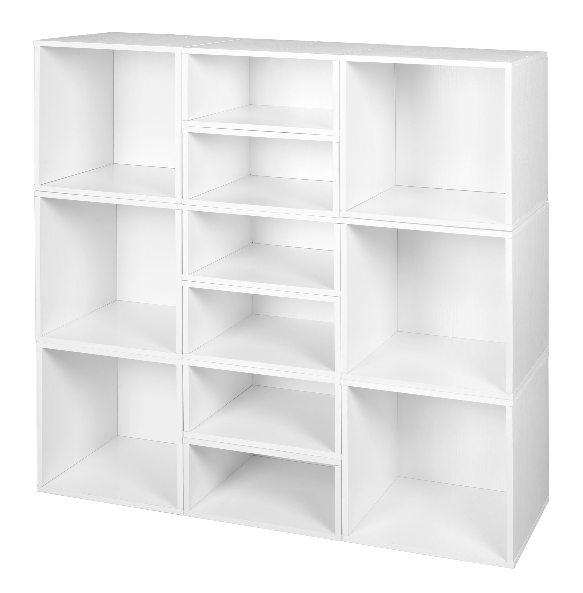 Ebern Designs Niche Cubo Storage Organizer Open Bookshelf Set- Half Size  Cubes