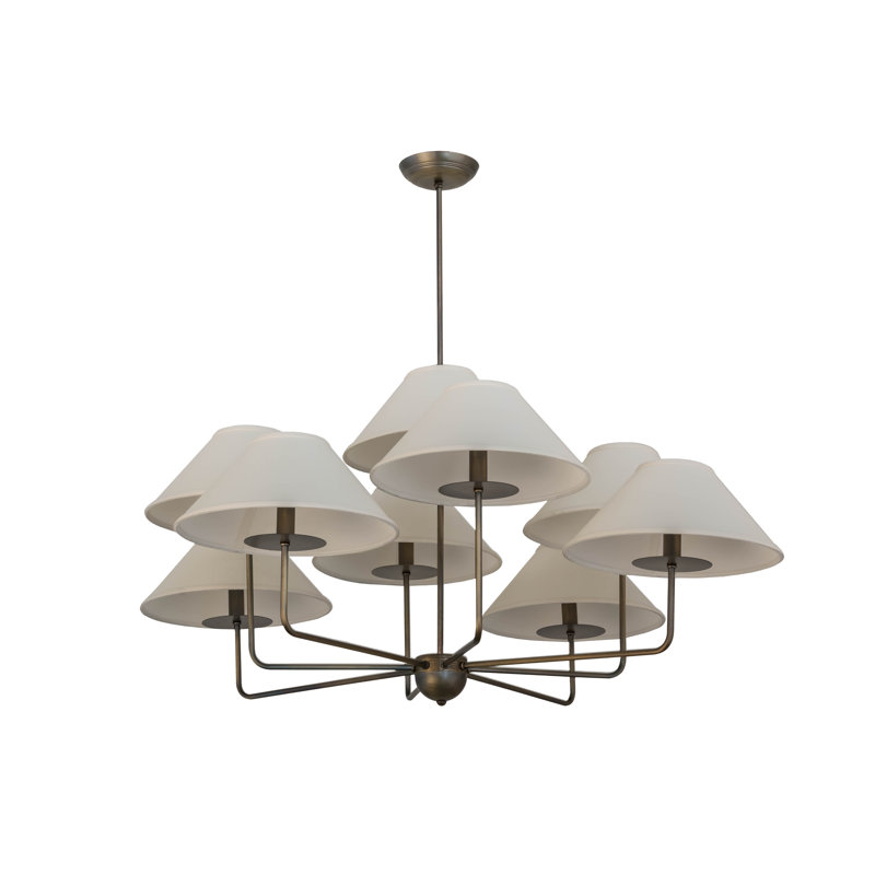 Lustre classique à 9 lumières avec abat-jour Berau