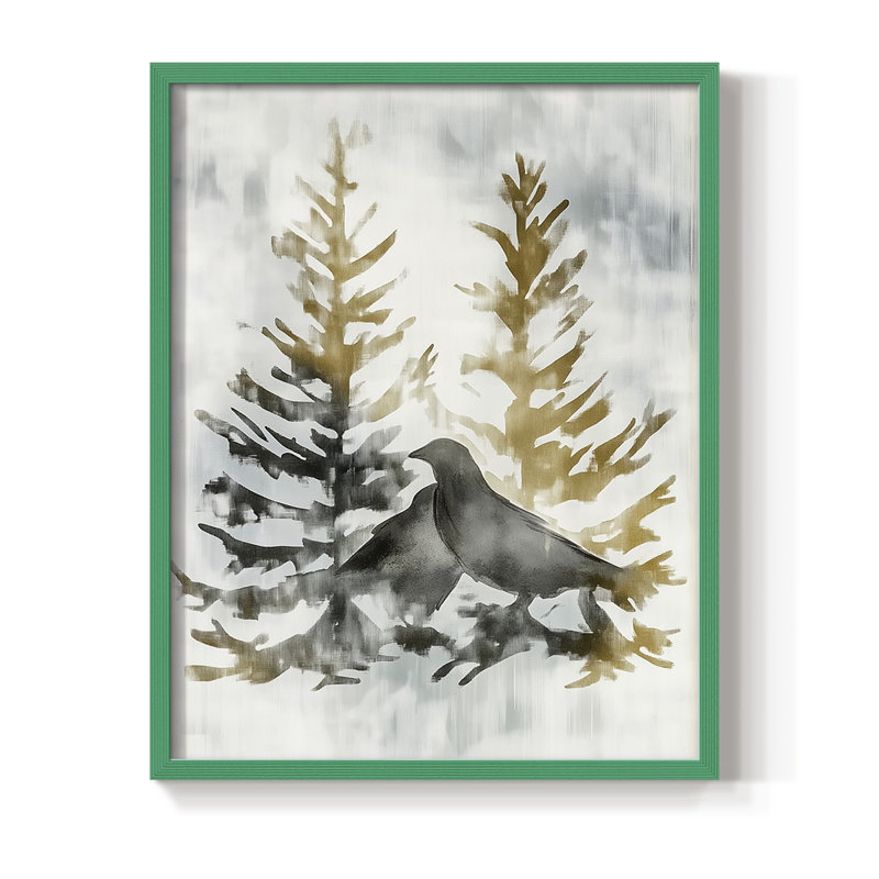 Framed Print - Solid Wood, 15" H x 12" W, Green