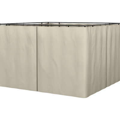 Panneau latéral beige de pavillon de jardin, 10 pi x 10 pi, avec et crochet, pour les cabanes d'extérieur, facile à installer