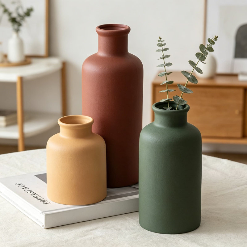 Ensemble de 3 vases en céramique Modern