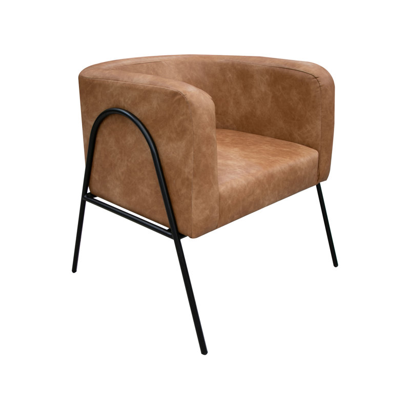 Fauteuil Thurmond, Mélange de polyester cognac