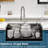 Black 33"X22" Kitchen Workstation Sink - Handmade Stainless Steel With User- Interface 304 Easy Maintenance