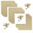 Dritz Home Smooth Campaign Hardware Corners, Small, 3 Pack, Brass
