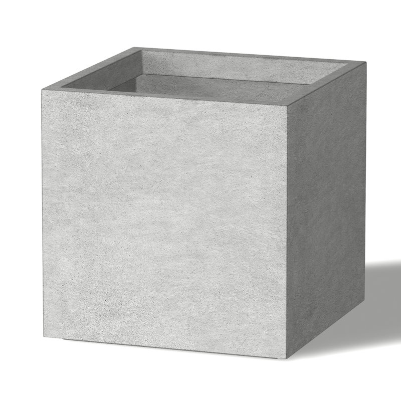 Redegonda Handmade Planter Box, 10" H x 10" W x 10" D, Stone Finish