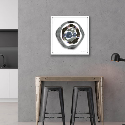 Art mural en verre épique «Météorite 2» par Alicia Ludwig, 24 po x 24 po