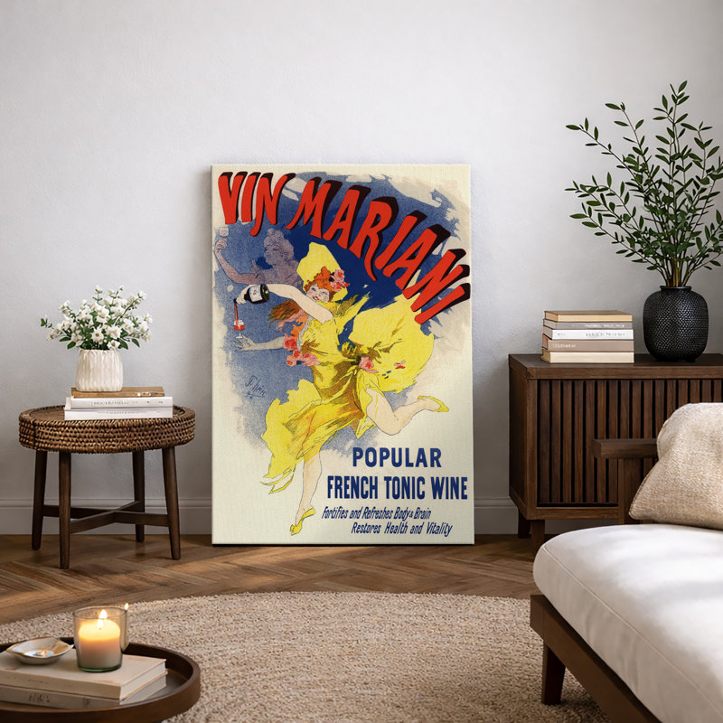 Publicité sur le vin, affiche rétro, liqueur française, impression sur toile, impression sur toile encadrée, Toile tendue