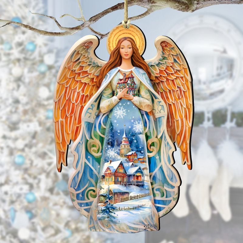 Ornement en bois Blessing Home Angel