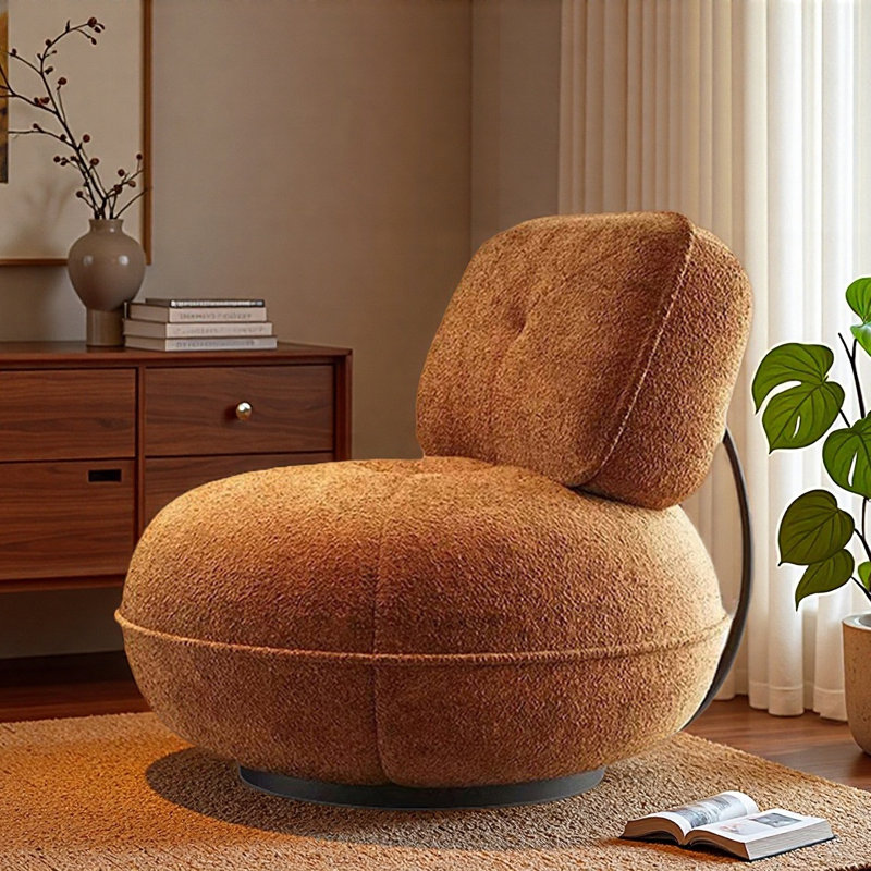 Chaise de loisir simple en chenille., Brun