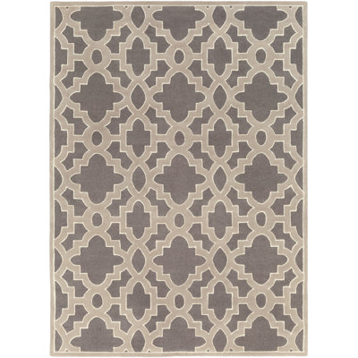 Tapis gris anthracite / brun clair touffeté à la main Camarillo