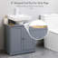 Under Sink Bathroom Cabinet With 2 Doors And Shelf, Pedestal Sink Bathroom Vanity Cabinet
