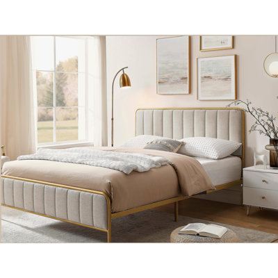 Structure de lit tapissier pour grand lit