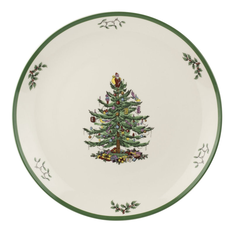 Spode Christmas Tree Round Platter 14"