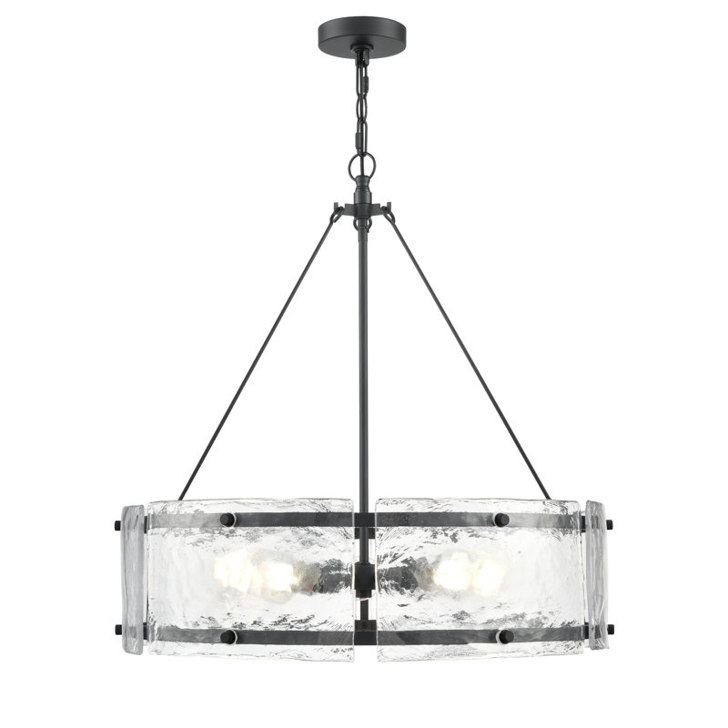 Bennetti 24.75" Wide 5-Light Chandelier, Matte Black