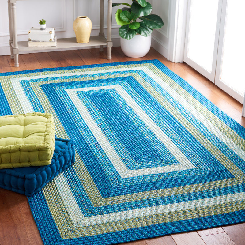 Kaneez Hand Woven Performance Machine Washable Striped Rug, Rectangle 5' x 8'