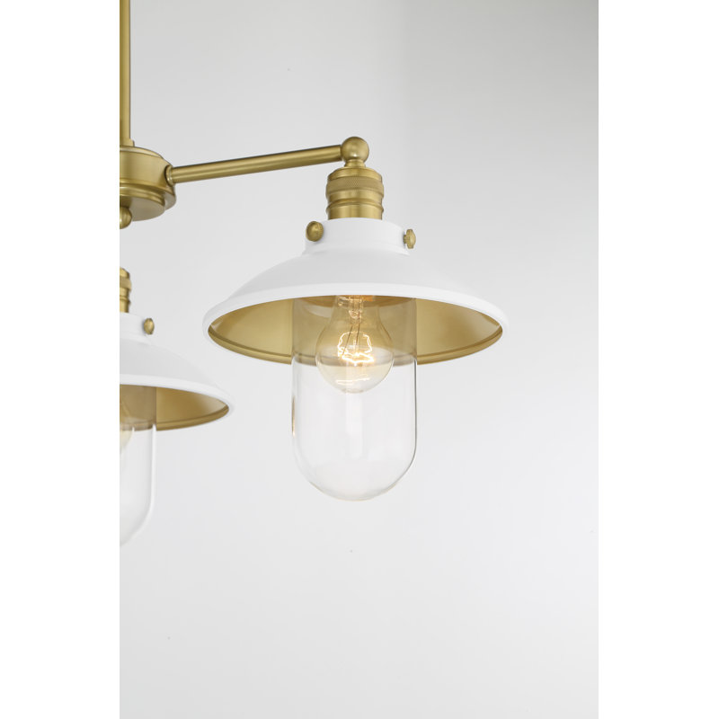 Downtown Edison 5 - Light Steel Dimmable Wagon Wheel Chandelier