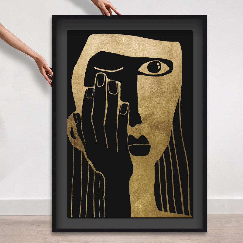 Oliver Gal Sympathy Portrait - Gold Leaf Framed Shadowbox Art, 46.5" H x 31.5" W