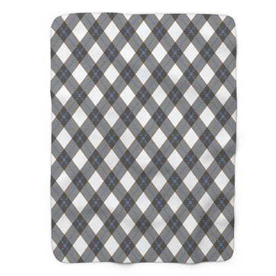 Blue Stripes - 1 Piece Premium Sherpa Blanket