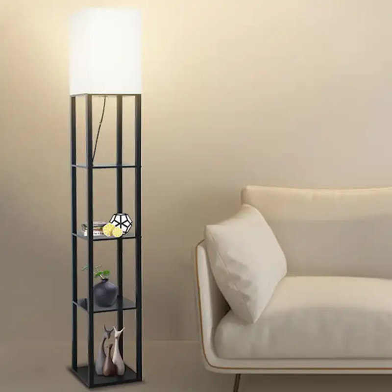 Solid Wood Shelf Floor Light