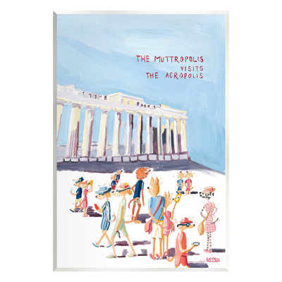 «Muttropolis Visits Acropolis Funny» par Lucy Marshall, peinture