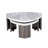 Contemporary Nesting Cocktail Table with Hidden Casters and Replicated Marble Pattern