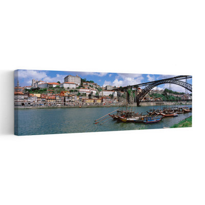 Pont sur une rivière, pont Dom Luis I, rivière Douro, Porto, Douro littoral, Portugal, architecture abstraite traditionnelle contemporaine, art mural
