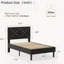 Lit plateforme tapissier Fashion avec barres EVA Mute-1341461123