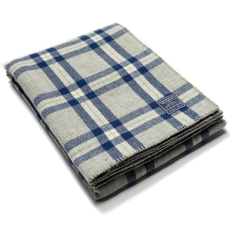 Hand Woven Blanket, Blue, 80" x 96"