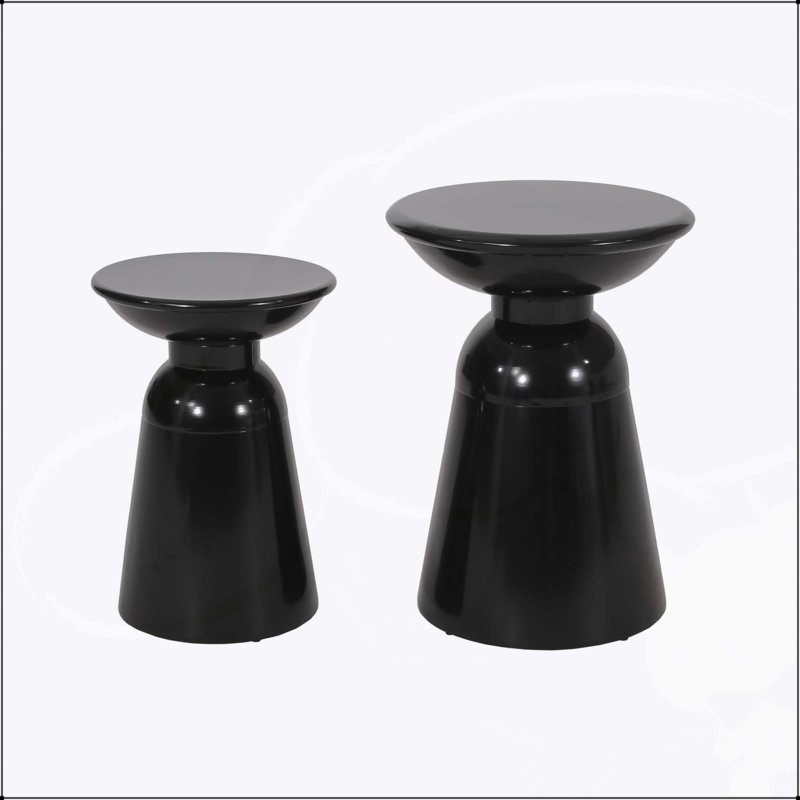 Ensemble de 2 tables d'appoint Serenita, Noir