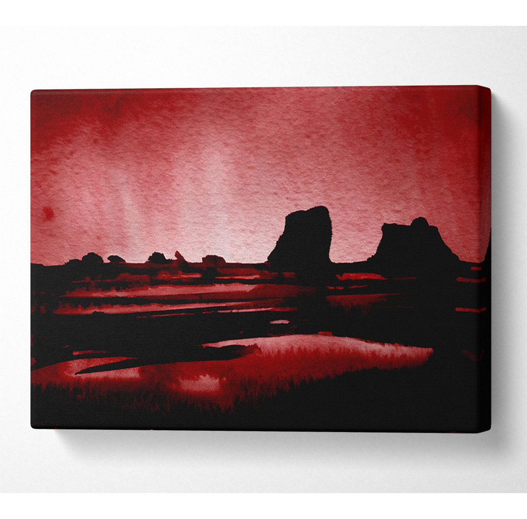 Roter Nachthimmel - Wrapped Canvas Kunstdrucke