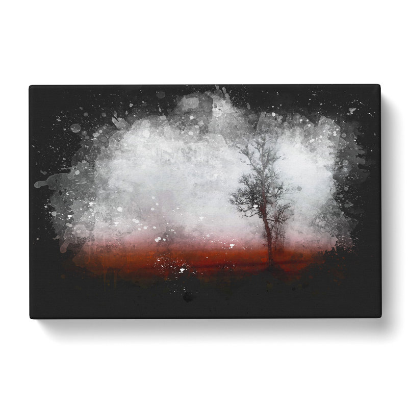 Tree Fog in Switzerland - Wrapped Canvas, 60cm H x 91cm W x 3cm D