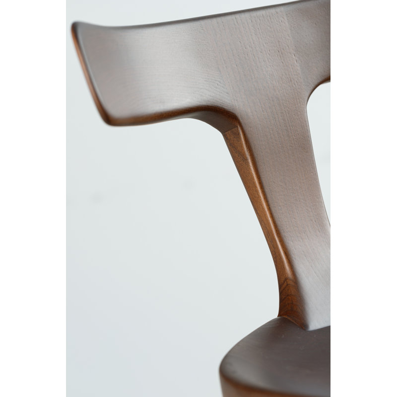 Anvil Chair With Back, Bar Stool (31” Seat Height), Matte Brown