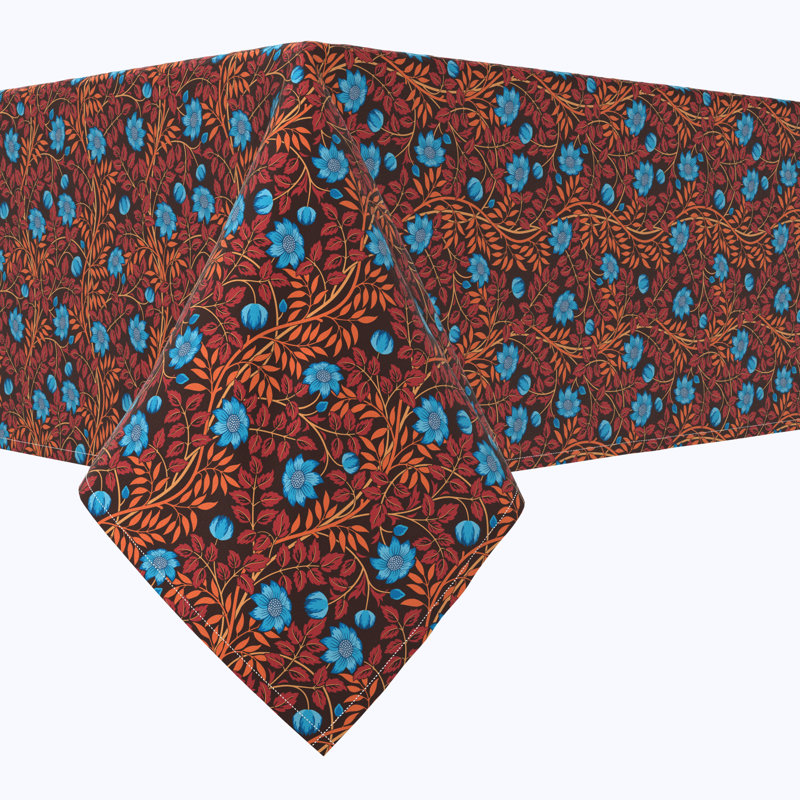 Rectangular Tablecloth, 100% Cotton, Floral 61, 84" x 52"
