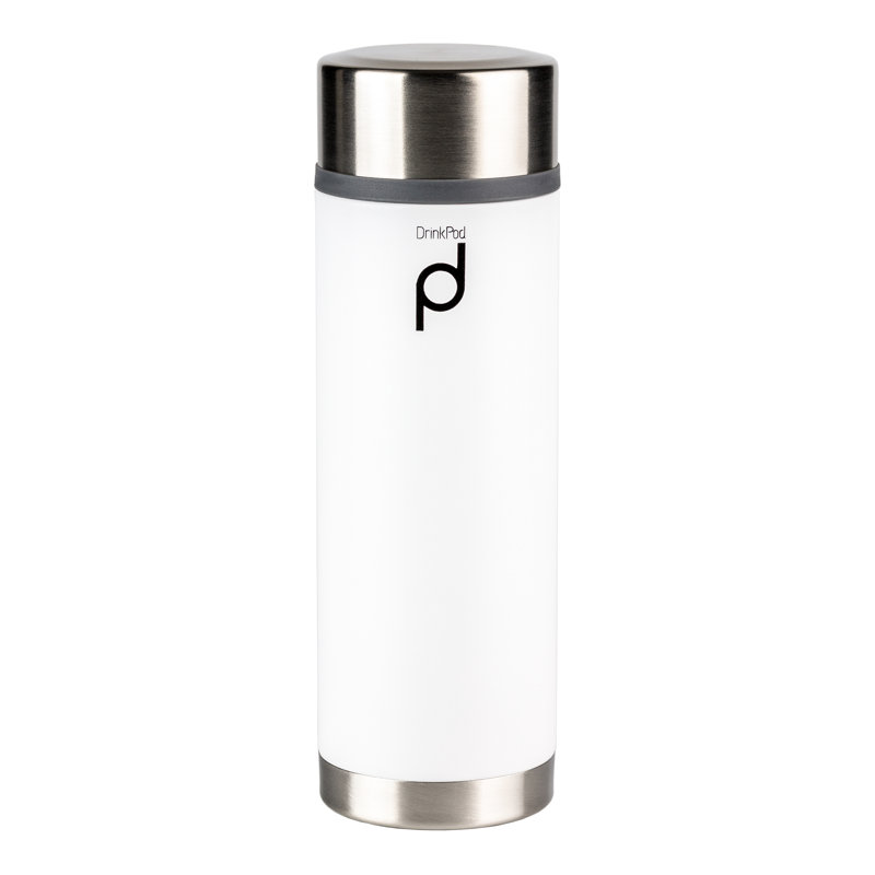 Drink Pod Stainless Steel Travel Mug, White