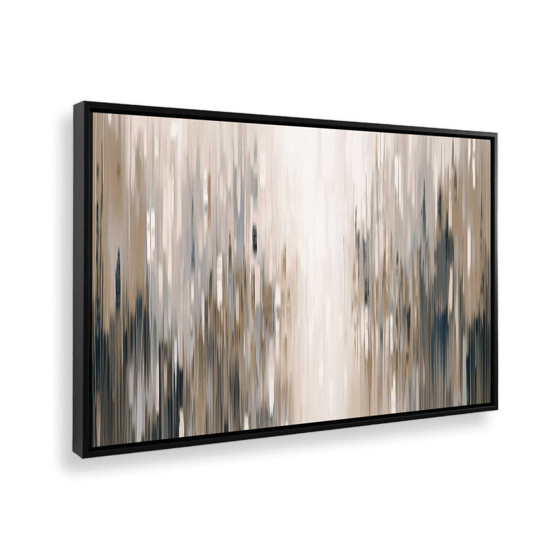 Impression sur toile mélodique en cascade, Cadre flottant noir satiné, H 20,75 po x l 30,75 po x P 1,75 po