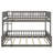 Full XL Over Queen Bunk Bed With Guardrails-411180305